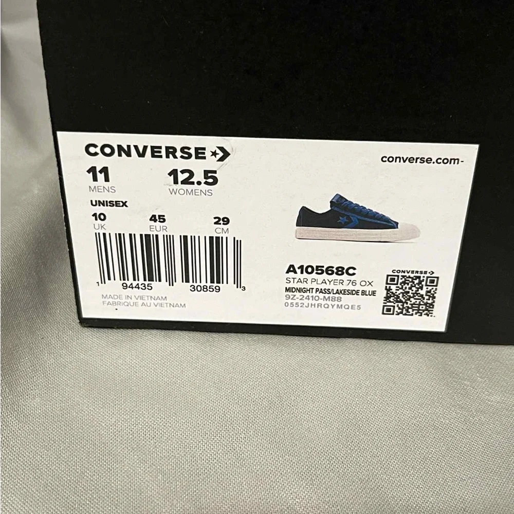 Converse Star Player 76 Ox Unisex Low Men’s Size 10 Suede Midnight Pass - Picture 7 of 7